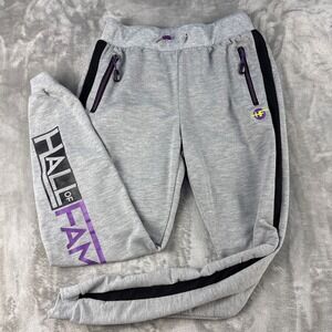 Hall of Fame Joggers Mens Small Gray Purple Graphic EUC